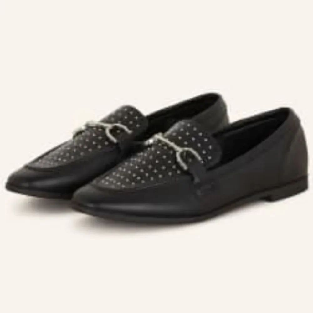 BRAND NEW REPORT RENDER LOAFERS WITH SILVER DETAILING DESIGN FLAT